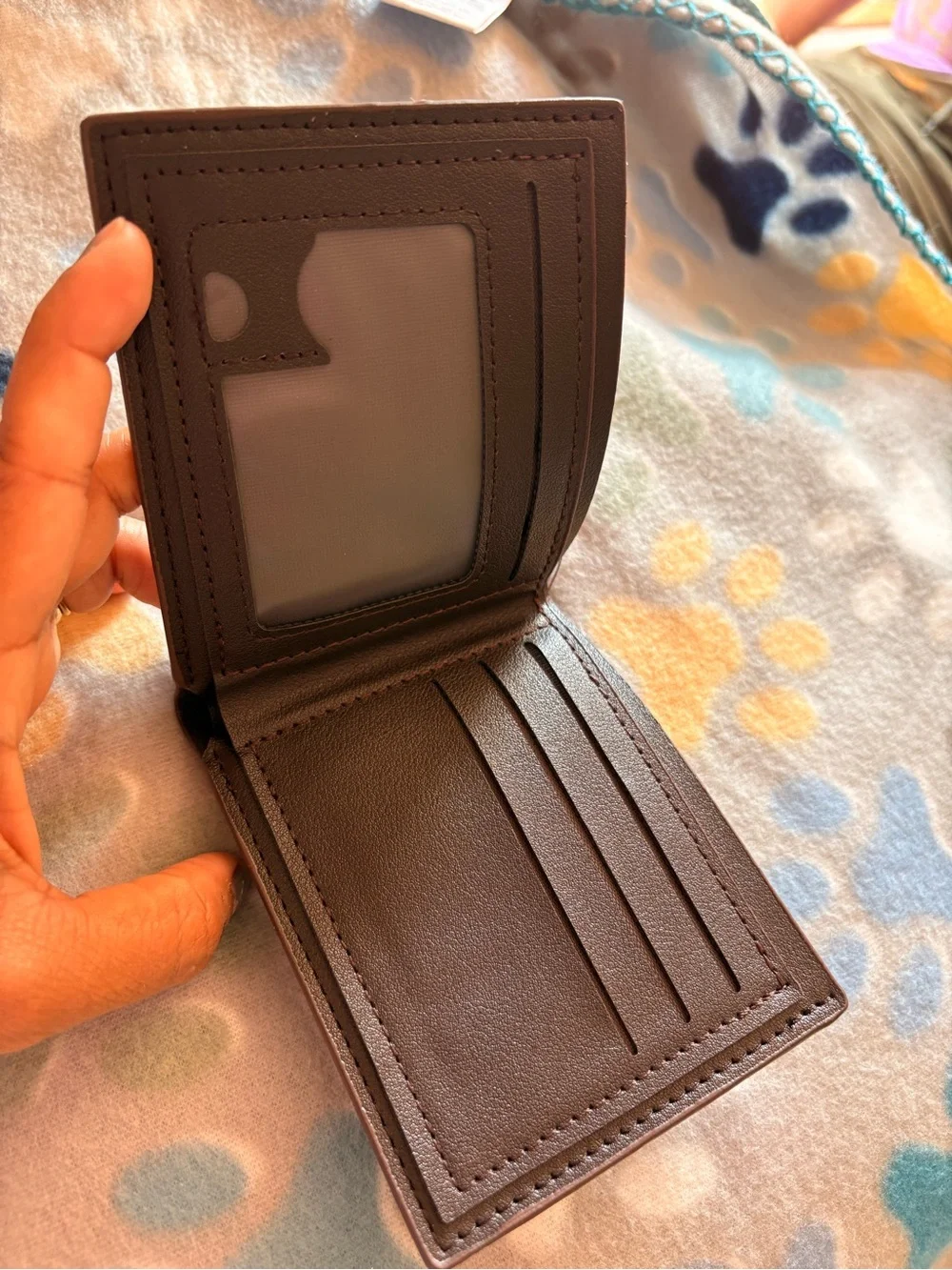 Brown Men's Leather Bi-Fold Wallet - Unbranded